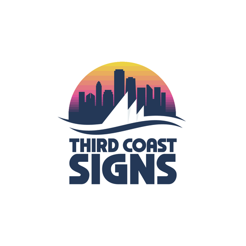 New vibrant business logo and branding for a sign making company serving Chicago Design by NinjaMouse™