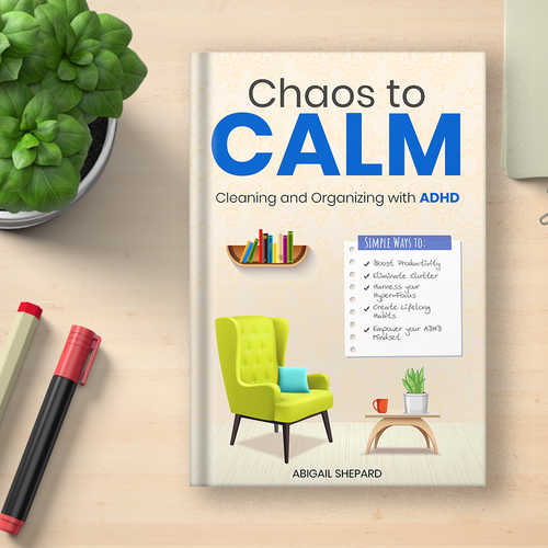 Simple and Empowering book cover for cleaning and organizing Diseño de Knorpics