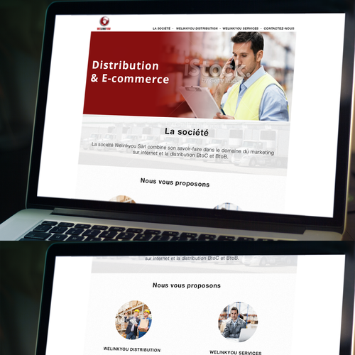 Website for a distribution company Design by P I X E L I N O