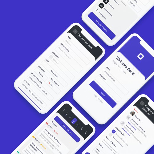 Clean and modern business app design Design by Jithin Roy ☀️