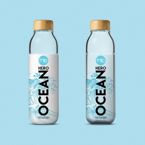 Creative glass bottle design to reduce plastic bottle usage Design by ZukiDesign