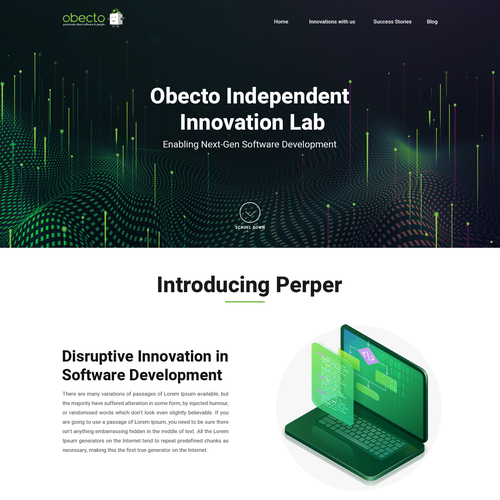 High-Tech Software Innovation Lab - New Website Design Design by Obizzy
