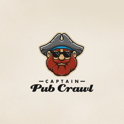 Captain Pub Crawl Logo Design by Widakk