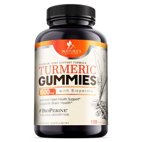 Nature's Nutrition - Needs a Colorful Turmeric Product Label Design by agooshe