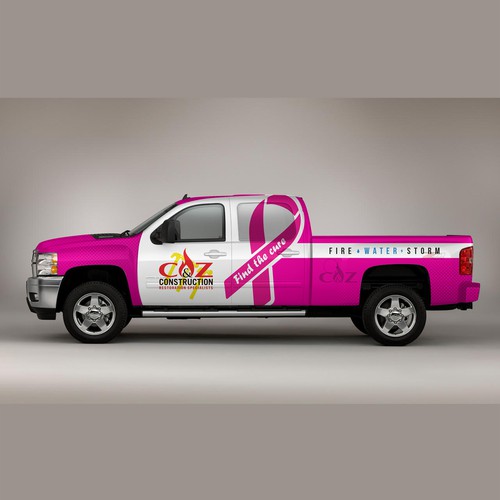 Breast Cancer Awarness Truck! Design by ArcDesignz