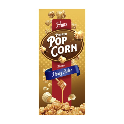 Premium Quality Popped Pop Corn Packaging Design réalisé par sougatacreative