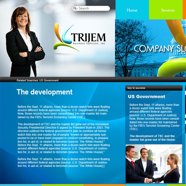 Design by Vladimir Nikolic titled "Trijem Webiste design layout"