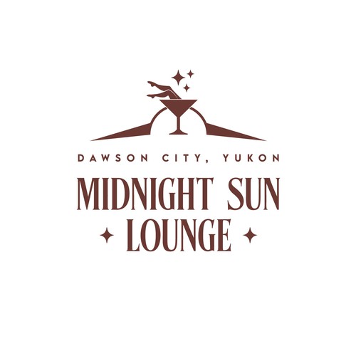 Midnight Sun Lounge logo for Dawson City, Yukon! Design by najetounis