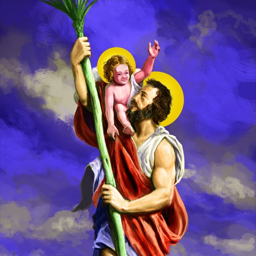 Create An Inspirational Image of St. Christopher Design by Suxzero