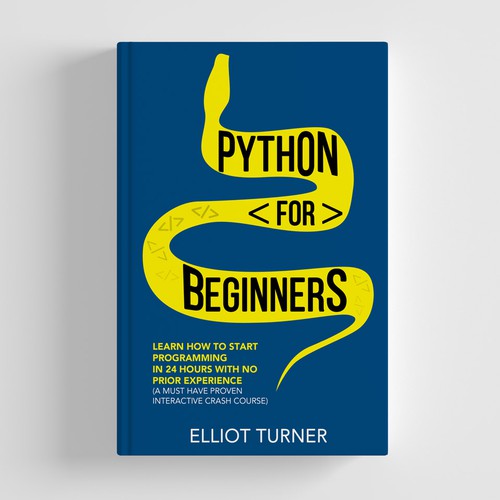 Python Prgramming book cover design (Subtitle must be included on cover) Diseño de Mr.TK
