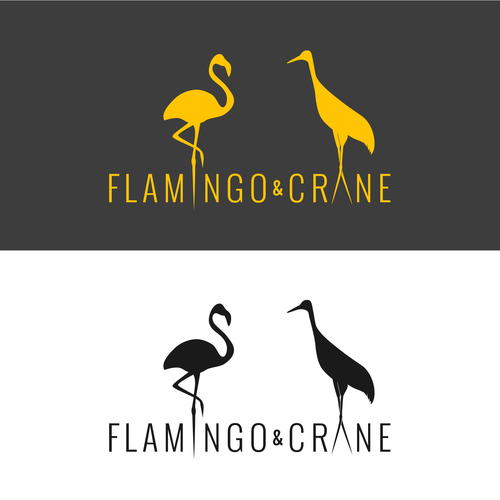 Flamingo & Crane Design by CostinLogopus