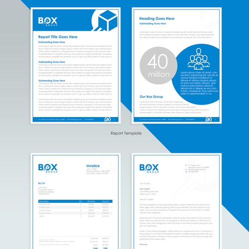 Word template for a parcel delivery company Design by Joemar Concepts