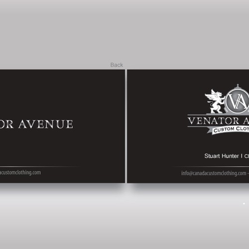 Help Venator Avenue Custom Clothier with a new stationery Design by Maamir24