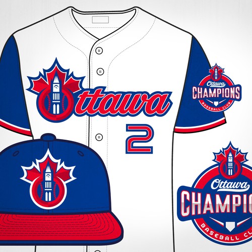 Diseño de Ottawa Champions Baseball Club Logo de REDPIN