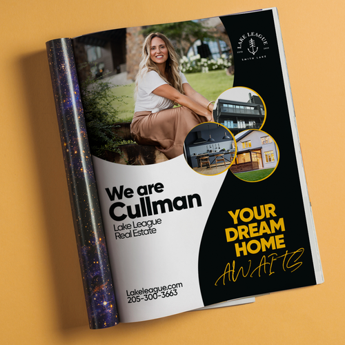 Need a full page magazine ad transitioning a new real estate company into town Design by Gorjan Glaveski