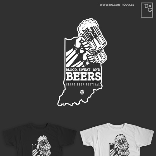 Creative Beer Festival T-shirt design Diseño de @elcontrolx