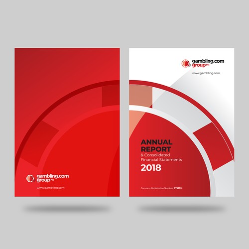 Annual Report Cover for Gambling.com Group Design by Majid Soofan