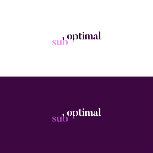 Logo design for a substack/newsletter: "suboptimal" Design by hoGETz