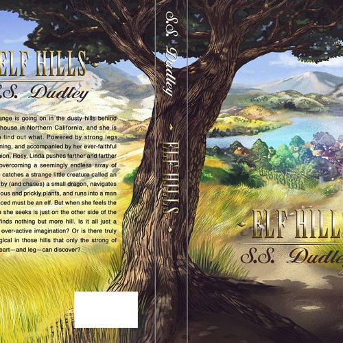Book cover for children's fantasy novel based in the CA countryside Réalisé par RVST®