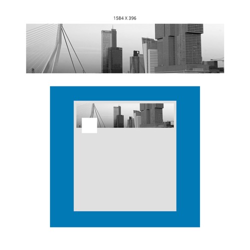 Linkedin Skyline Banner B&W Design by Abbe