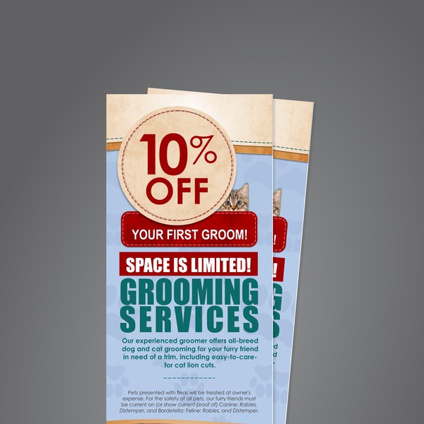 Flyer design for pet care services
