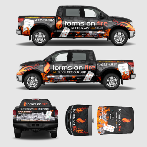 Toyota Tundra Wrap - Forms On Fire! Design by DVKstudio™