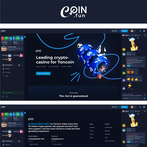 Coin.fun – Crypto Casino/Gambling Logo Design by B4Y