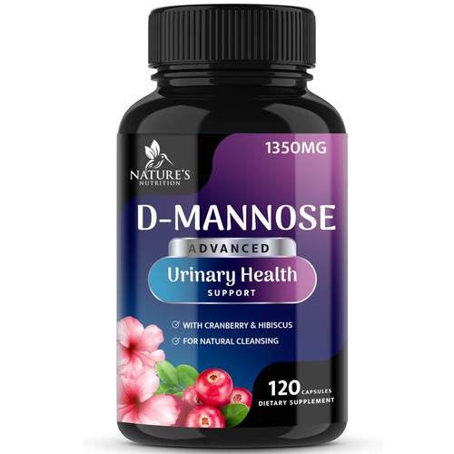 Colorful D-Mannose Design Needed for Nature's Nutrition Design by R O S H I N