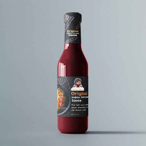 Finest hot curry sauce for german / berlin currywurst: Granny Hanna brings Yummi! Design by United Monks