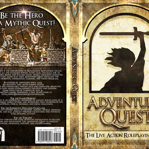 Book Cover for Adventure Quest, the Live-Action Roleplaying Game Design by 8bit Design