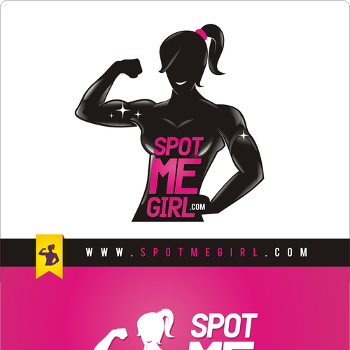 Create a female fitness brand character logo for SpotMeGirl.com Fitness Magazine Design by eru pratama