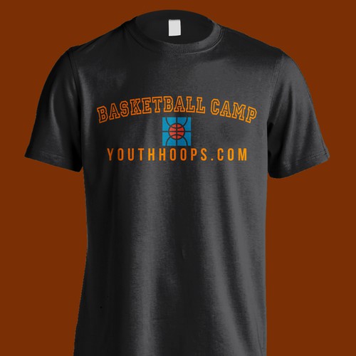 Clean tshirt design for a summer basketball camp. Tshirt contest