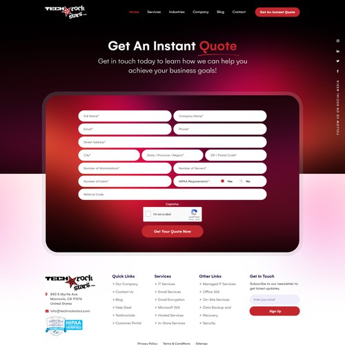 Cutting-Edge Website Design for Premier MSP/MSSP - Tech Rockstars, Inc Design by Jasmin_A (AMPLE)