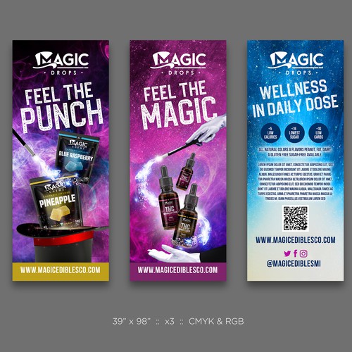 Magic 3 Sided Banner Design by M A D H A N