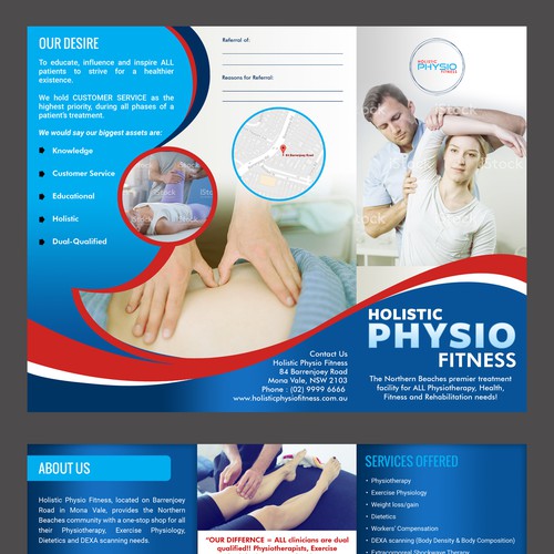 Physiotherapy clinic needs professional pamphlet Réalisé par Soma123