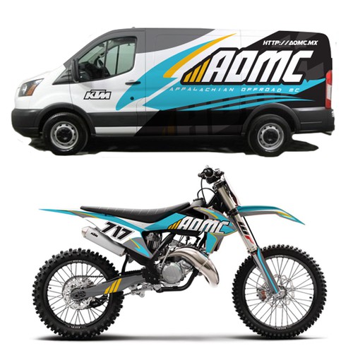 Create an exciting motocross graphics kit and van wrap | Car, truck or van wrap | 99designs