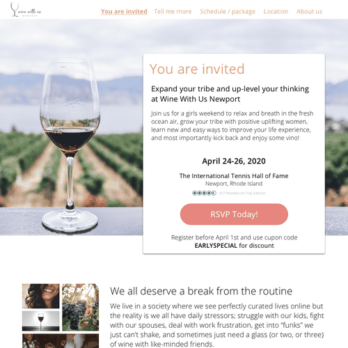 Landing page design contest entry by DesignerFox
