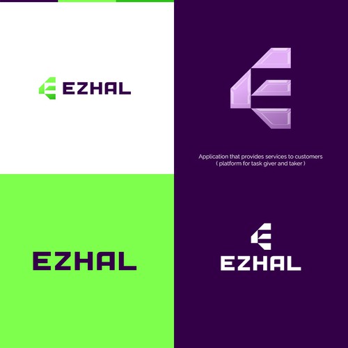 Mobile application logo for "Ezhal"-ontwerp door Wajahat_designs