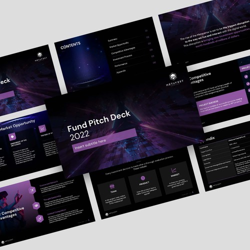 Pitch Deck Design For Metaverse Investment Fund Design by vonk.design
