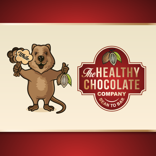 The Healthy Chocolate Company needs our happy mascot to be drawn and immortalised. Design by The Magical
