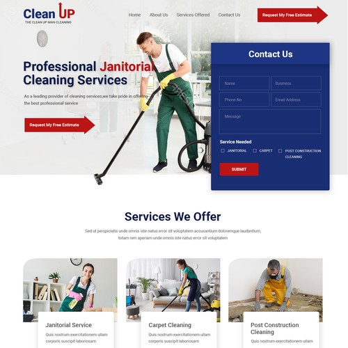 The Clean up man cleaning Design by Adventix