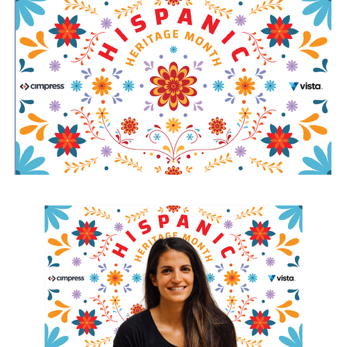 Design virtual backgrounds for Hispanic Heritage Month (multiple winners)