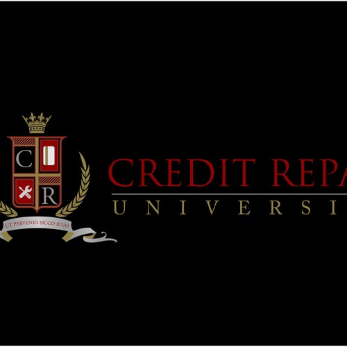 Logo for an Unaccredited Online Credit Repair University Diseño de LordNalyorf