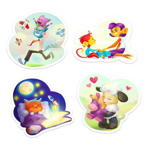 Habit Stickers for children and young parents Design réalisé par Khalima