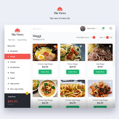 DIGITAL MENU FOR RESTAURANTS (IPAD FORMAT FOR RESTAURANT PATRONS) Design by FuturisticBug