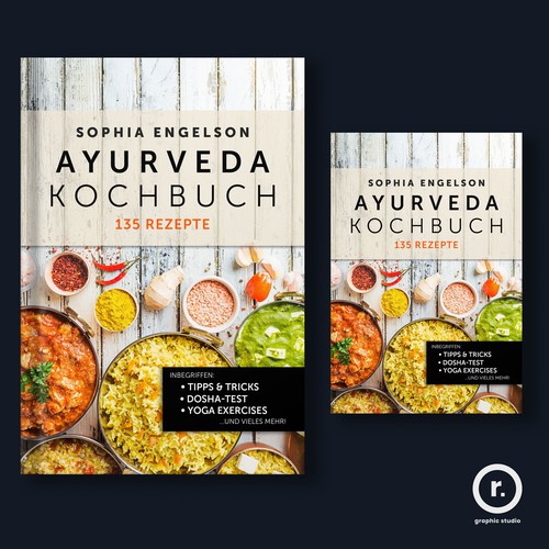 Book-Cover for Ayurveda Cookbook - Cover für Ayurveda Kochbuch Design by R Graphic Studio