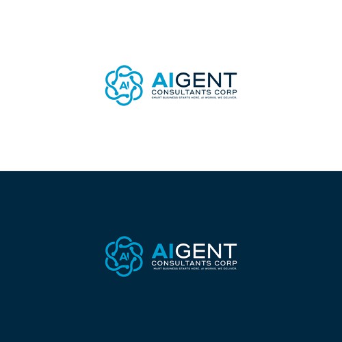 AI Agent Company: Appealing to small to medium sized businesses. Design by polykindly