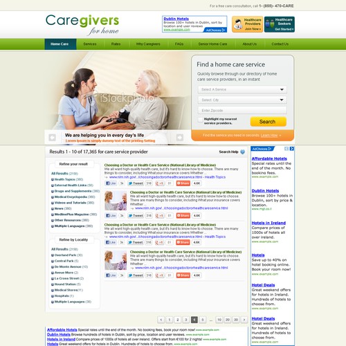 caregiversforhome.com needs a new website design Diseño de Debayan Ghosh