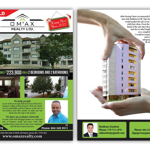 Create a Just Sold Flyer that will bring us lots of new Clients & Sales!!! Design by teAmGrafic