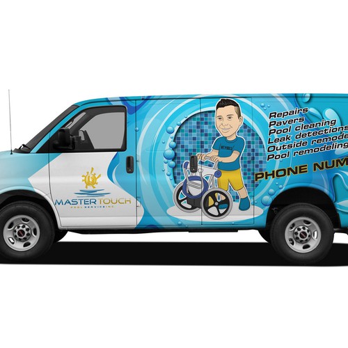 Pool Service Company needs A beautiful CAR WRAP - 2 Vehicles Design by ArcDesignz